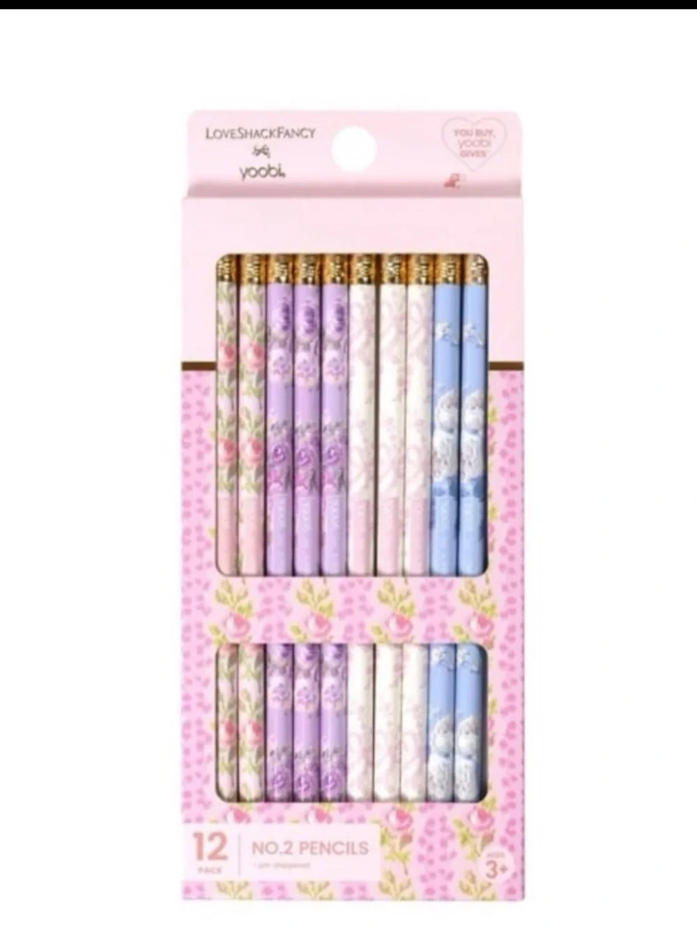LoveShackFancy x Target - Yoobi Blooming Heirloom, Coquette Bow, 12pk #2 Pencils